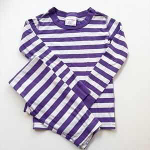 Hanna Andersson Purple and White Striped Kids Shirt